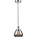 Innovations Lighting 616-1PH-PC-G173-LED Fulton - 1 Light Mini Pendant in Industrial Style-10 Inches Tall and 7 Inches Wide, Choose Lamping Option: LED, Shade Options: Plated Smoke Glass