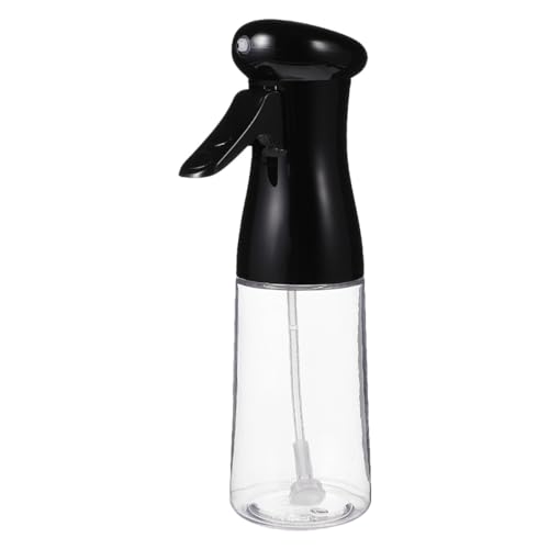 TOYZFRIENDY Botella Pulverizadora de Aceite de Vidrio Negra 200 Ml para Cocina, Accesorio Práctico para Rociar Aceite, Vinagre y Salsa, Utensilio de Menaje Adecuado para Hogar y Barbacoa
