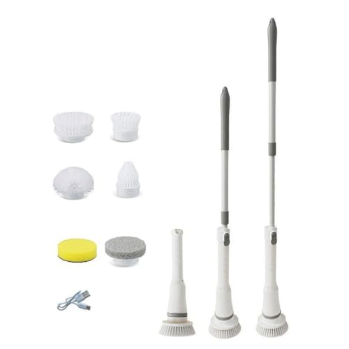 Brosse de nettoyage électrique rotative sans fil avec 6 têtes remplaçables - 2