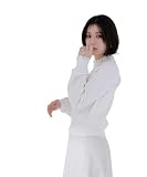 [ナチュラルビューティーベーシック] レースフリルドッキングニット【ホワイト/Free Size】