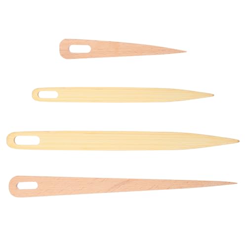 Agujas de tejer de plástico para bufandas y guantes kit de 4 piezas AUTSUPPL caqui