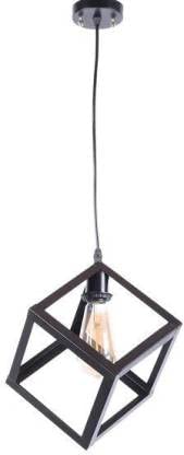 Areezo Metal Square Cube Ceiling Pendant Hanging Light Lamp for Bed Room, Living Room, Restaurant - Black-image-15