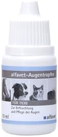 Alfavet Augentropfen für Hunde, Katzen und Kleintiere - Doppelpack 2 x 10 ml - Augentropfen zur Befeuchtung, Beruhigung 