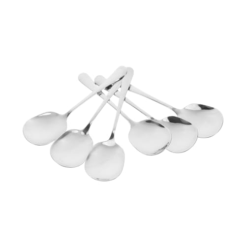PRETYZOOM 6pcs Stainless Steel Serving Spoon Serving Utensils Dinner Spoons Kitchen Silverware Silver Stainless Steel