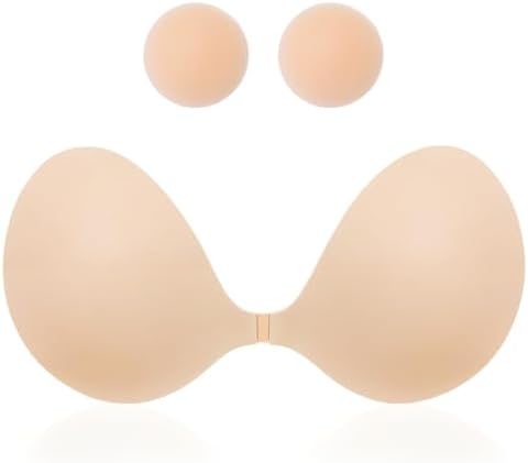 MITALOO 2026 Seamless Sticky Bra Silicone Adhesive Bra Push Up In...