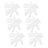 UPKOCH 6paare Baumwollhandschuhe Weiß Elastisch Stretchig Leicht Atmungsaktiv für Schmuckprüfung Münzhandel Unisex Arbeits Inspektionshandschuhe