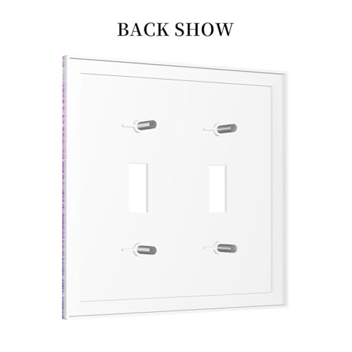 Decorative Switch Plate Covers Gillter Purple Pink Blue Gradient Sparkle 2 Gang Light Switch Cover Plate Unique Double Toggle Wall Plate Light Switch Covers for Bedroom Home Decor