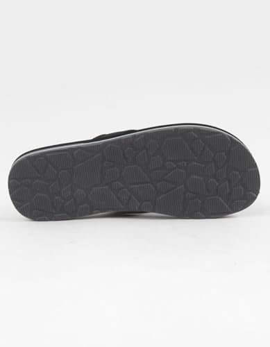 Image of Volcom Men's Victor Sandals - Water-Friendly Flip Flops With Comfort Foam Footbed, Vintage Black, 10