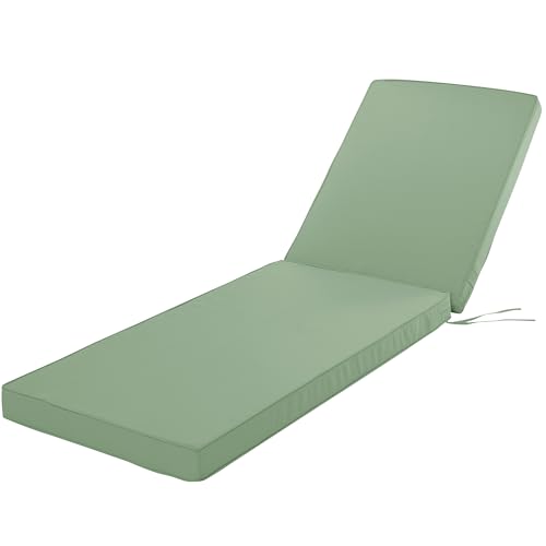 Comcaver Chaise Lounge Cushions Outdoor, 80x26x3 Inch, Sage Green Deal