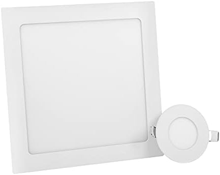 HHF LED Bulbs Lamps, LED Panel Light 3W 4W 6W 9W 12W 15W 18W Round Square Panel LED Spot light AC110V 220V ceiling light Indoor Recessed Downlight (Emitting Color : Warm White)