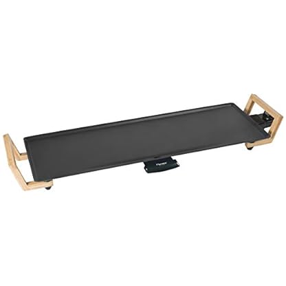 Bestron elektrischer Tischgrill, XL Teppanyaki Grillplatte im Asia Design, Grillspaß für 6 Personen, extra große Grillfläche, 1.800 W, Farbe: Schwarz – Bild 3