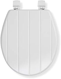 Croydex WL600422H Sit Tight Windermere Toilet Seat, Wood, White, 46.5 x 36.5 x 6 cm