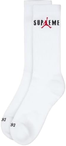 Jordan supreme Socks white 2 pairs large 8-12 - 1