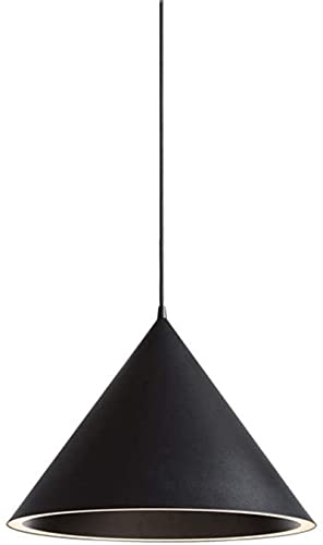 Lustre suspension LED conique alu pour salon moderne