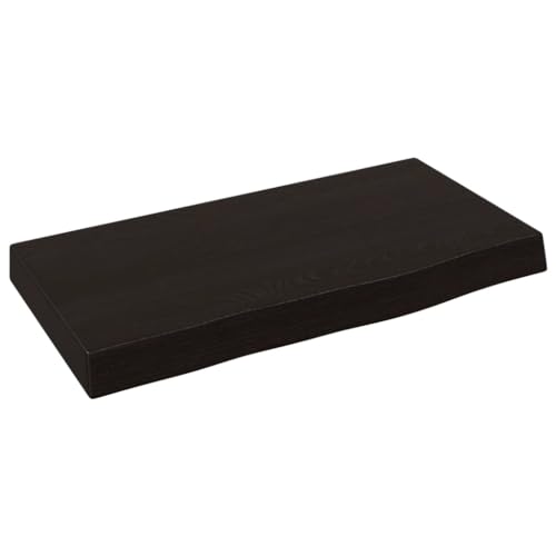 Genérico Wenjingqi EST de Pared Madera Roble tratada marrón Oscuro 40x20x4 cm, Marrón 363744