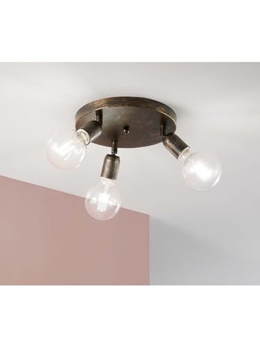 Plafonnier avec spots en fer forgé DP302 pour éclairer le salon