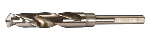 Image of NACX 16mm Reduced Shank Cobalt Drill Bit, HSS 6542 High-Speed Steel Twist Drill Bits with 1/2” Shank for Stainless Steel Alloy Metal Plastic Wood