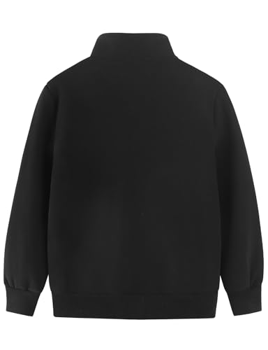 Spring&Gege Boys Full Zip Fleece Hoodless Hoodies Mock Neck Sweatshirts Kids Zip Up Jackets2