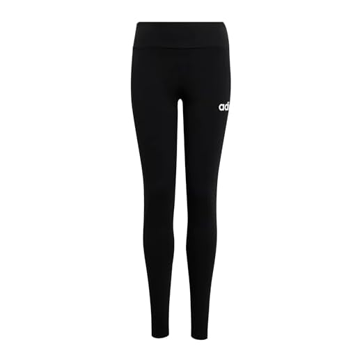 adidas Fille Essentials Leggings, Black/White, 13-14 Years