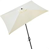 Aktive 61117 - Sombrilla jardín y terraza exterior rectangular Antiviento | Medidas 3x2x2,45m | Protección UV50 | Fácil de plegar e instalar | Sombrillas terraza