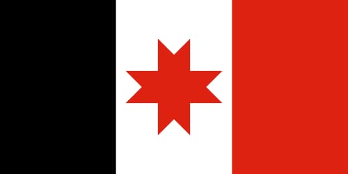 Drapeau large République de Udmurtia finition haut de gamme format paysage