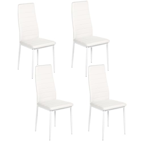 GOKHOMX Lot de 4 Chaises de Salle à Manger Modernes, Chaises de Cuisine avec Pieds en Métal...