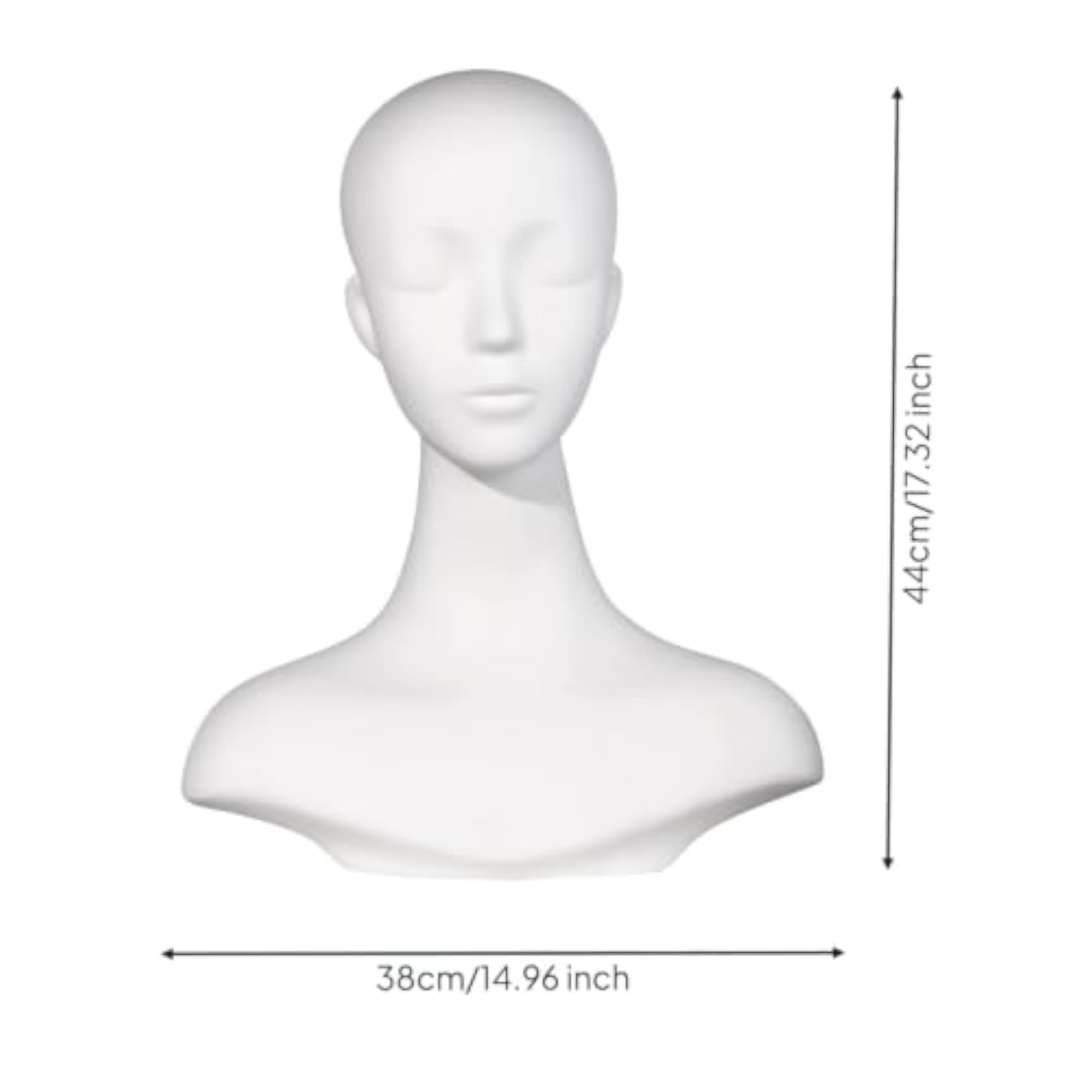 Matte Mannequin Head with Shoulders