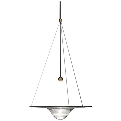 Lampe suspendante en verre transparent lustre industriel LED pour voûte de magasin