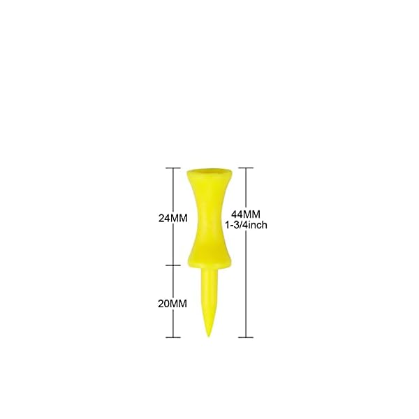 Zivisk-tee-de-Golf-Plastico-100-Piezas-Amarillo-44mm