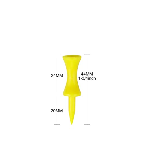 Zivisk-tee-de-Golf-Plastico-100-Piezas-Amarillo-44mm