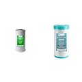 iSpring FC15B High Capacity Activated CTO Carbon Block Filter Replacement Cartridge for Under Sink & FM15B Iron and Manganese Reducing Replacement Filter Cartridge for Whole House Water Filtrat