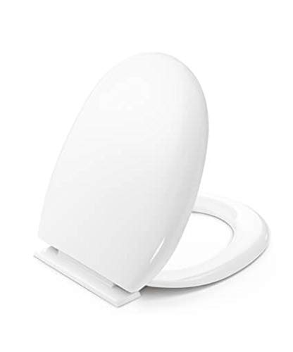 Tapa y asiento de inodoro, con bisagras ajustables (Adecuado para infinidad de modelos. Ver descripción) - Compatible con Roca Lucerna Cover
