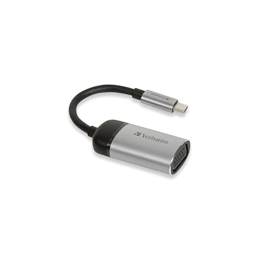 Verbatim USB-C till VGA-adapter – för anslutning av USB-C- bärbara datorer och MacBooks till VGA-skärmar, inkl. 10 cm USB-C-kabel