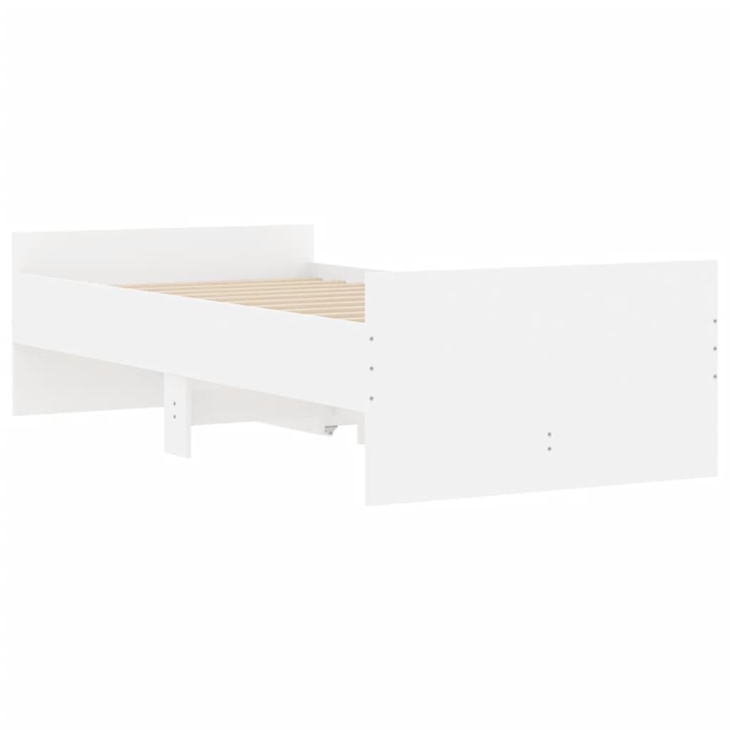 Brokky Estructura de Cama con cajones Cama de día sofá Cama con cajones Cama Individual Juvenil-Blanco-90 x 190 cm