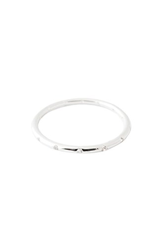 HONEYCAT Dotted Crystal Ring in Gold, Rose Gold, or Silver | Minimalist, Delicate Jewelry (Silver, 6)