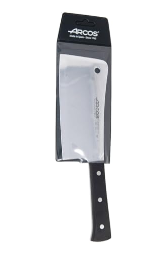 ARCOS Nóż tasak 18 cm Nitrum ze stali nierdzewnej i ostrze 180 mm, profesjonalny nóż do trybowania, 545 gr, ergonomiczny uchwyt z polioksymetylenu POM, seria uniwersalna, kolor czarny