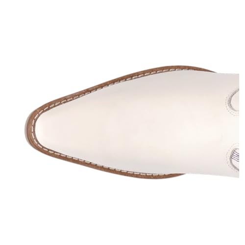 Dingo Womens Nashville Nights Embroidered Graphic Snip Toe Casual Boots Mid Calf Low Heel 1-2" - White4