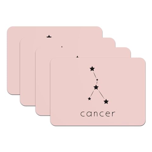Dessous de table caoutchouc rose grand format tapis de table astrologie Cancer - 2