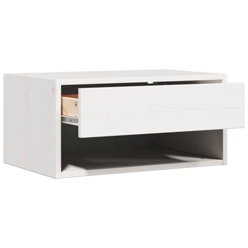 Table de Nuit Rectangulaire Blanche 2 Tiroirs pour Petit Espace - 7