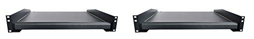 Pack 2 Pcs X 2U Rack Mount Adjustable Pull-Out Sliding Keyboard Mouse Shelf Tray #TOP4
