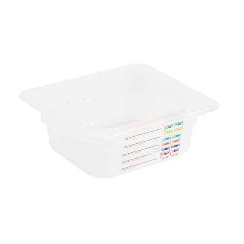 Restaurantware 1/6 Size White Polypropylene Food Pans, 2.5 In Deep, 1 Ct