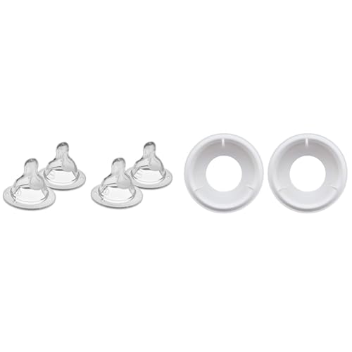 Image of MAM Bottle Nipples Medium Flow Nipple Level 2, for 2+ Months, SkinSoft Silicone Nipples & Easy Start Anti Colic Bottle Valve Replacement,2 Count (Pack of 1)