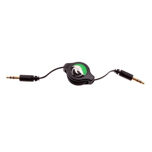 Cable auxiliar retráctil 3.5mm negro