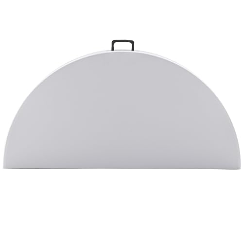 Image of BTEXPERT White 4 Ft 48inch Round Plastic Folding Table Commercial Portable Indoor Outdoor Accessory for Patio Backyard Dining Wedding Party Events Home Kitchen