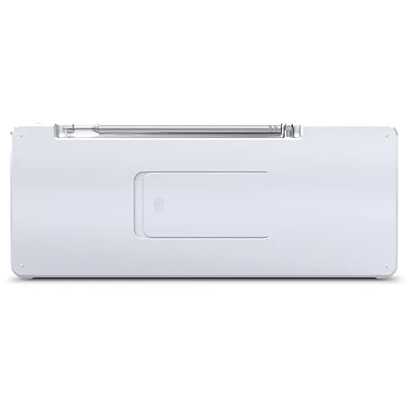 Nordmende Transita 200 - Radio stereo DAB portatile (DAB , UKW, FM, altoparlante, porta auricolari, memoria preferiti, display OLED, batteria, piccola, portatile), bianco/oro