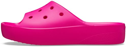 Crocs Women's Classic Slide | Platform Sandals, Pink Crush, 4 Women