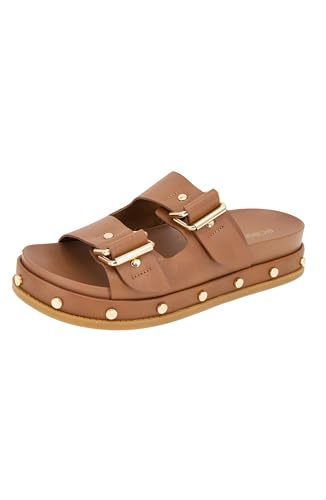 Image of BCBGeneration Bamba Footbed Sandal with Studs, Cognac