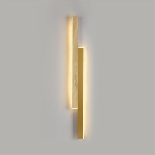 Modern Wall Sconce Lighting with Patterned Gold Metal Design, Linear