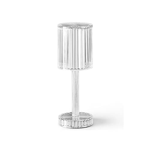 Skrivbordslampa Lyxigt trådlös kristallbordslampa Modernt vardagsrum Soffor Sovrum Touch Dimning Läslampor med Usb Laddning Bordslampor Vid Sängen (Lampshade Color : Crystal color)