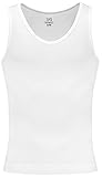 UnsichtBra Camiseta interior de compresión para hombre, de microfibra, para correr, para correr, fitness, gimnasio, para hombre, moldear el vientre Blanco Medium-Large